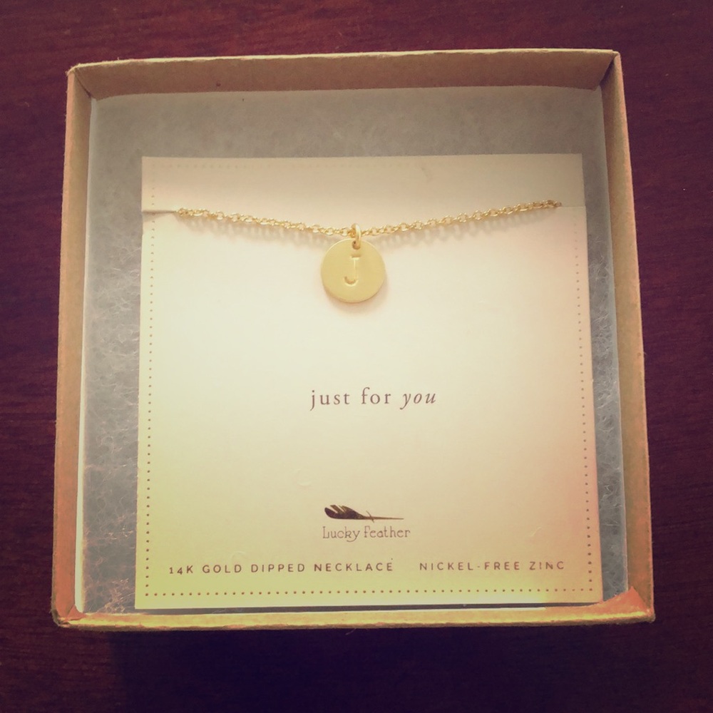 Women’s “J” initial necklace